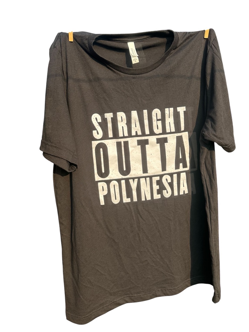 Unisex Black "Straight Outta Polynesia" Graphic Tee